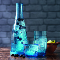 Elite blue bicchieri e caraffa