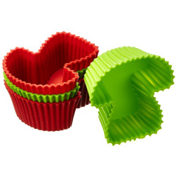 ladychef Forme in silicone Set 4 stampi muffin forma fungo